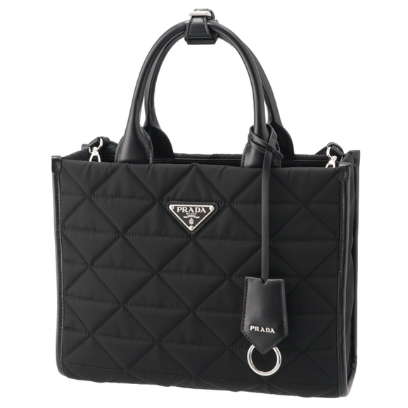 Prada Triangle Tesuto Bag Quilted Nylon Tote - Picture 1 of 10
